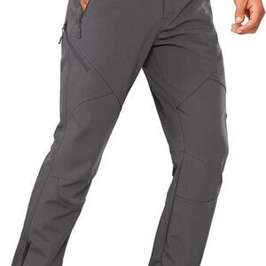Men’s Waterproof Insulated Softshell Snow Pants – Fleece Lined
